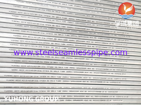 ASTM A213 TP304 Paslanmaz Çelik Dikişsiz Isı Değiştiricisi ve Fırın Tüpleri