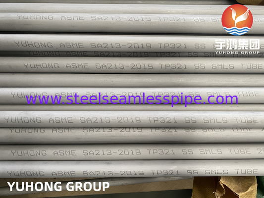 ASTM A213 TP321 Paslanmaz Çelik Dikişsiz Isı Değiştiricisi ve Süper Isıtma Tüpleri