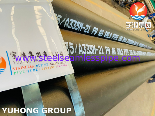 ASTM A335/ ASME SA335 P9 Alaşımlı çelik dikişsiz boru fırın yakılmış ısıtıcı boru