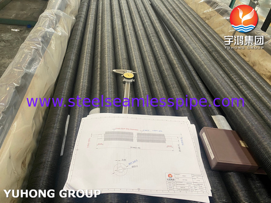 ASME SA179+Alüminyum Yerleşik Fined Tube For Air Cooler / Heat Exchanger