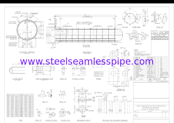 Paslanmaz Çelik Dikişsiz U Bend Tube SA213 TP316L Regenerator Reboiler Petrol Rafinerisi için Tüp Paketi