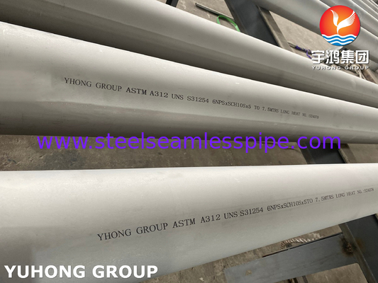 ASTM A312 UNS S31254 254SMO /1.4547 Yüksek Mo Austenitik Paslanmaz Çelik Dikişsiz Boru