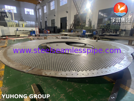ASTM a182 Paslanmaz Çelik Isı Değiştiricisi için Baffle ve Tubesheet