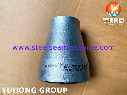 A403 WP316L Konsantrik Redüktör Paslanmaz Çelik Butt Weld Fitting Piping Sistemleri
