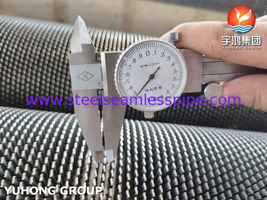 ASTM A312 TP304H Paslanmaz çelik HFW Düzgeçli Spiral Fin Tube
