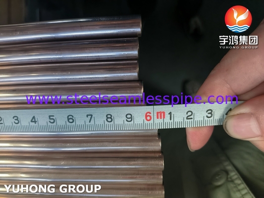 ASTM B111 C70600 Sıcaklık Değiştiricisi Kondensasyon Tesisi için Bakır Alaşımlı Tüp