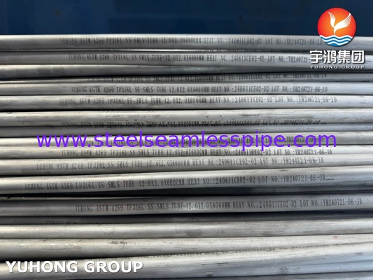 ASTM A269 TP316L Boş Paslanmaz Çelik Dikişsiz Tüpler Arıtılmış Turşu Tüpler