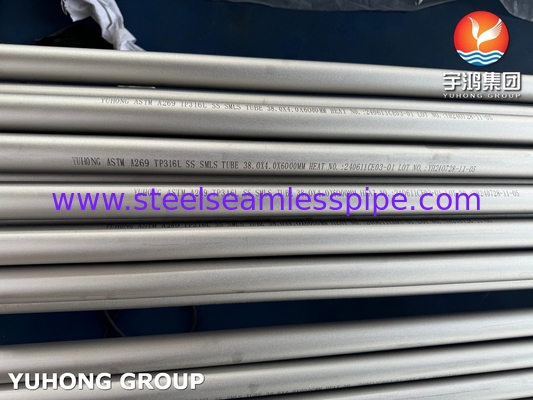 ASTM A269 TP316L Boş Paslanmaz Çelik Dikişsiz Tüpler Arıtılmış Turşu Tüpler