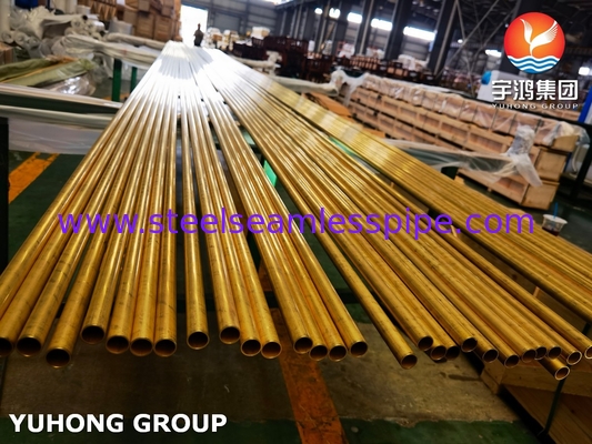 ASTM B111 UNS C68700 Alüminyum Bakır Tüp CuZn20Al2 Isı Değiştiricisi Tüp