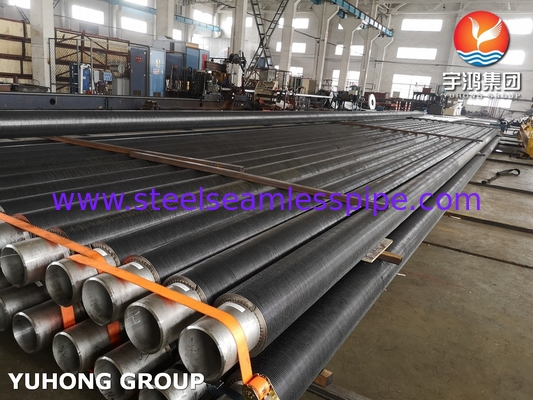 ASTM A312 TP316L Paslanmaz Çelik Fin Pipe Hfw Tipi Ekonomizer için Katı Finlerle