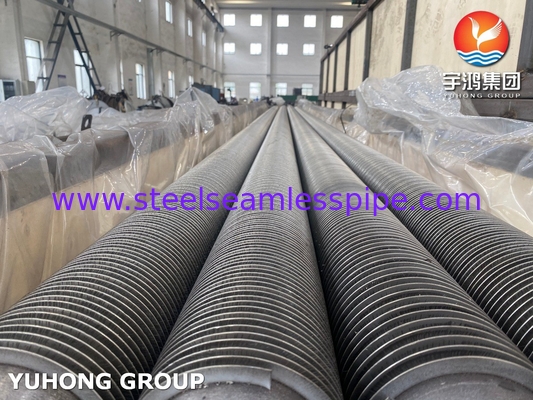 ASTM A312 TP316L Paslanmaz Çelik Fin Pipe Hfw Tipi Ekonomizer için Katı Finlerle