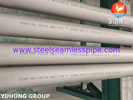 Dupleks 2507 dikişsiz boru, ASTM A790 S32750 Süper Dupleks Paslanmaz Çelik Boru