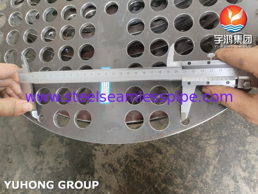 ASTM B171 C71500 Bakır Nikel 70/30 Kabuklı ve Kabuklu Isı Değiştiriciler için boru levhası