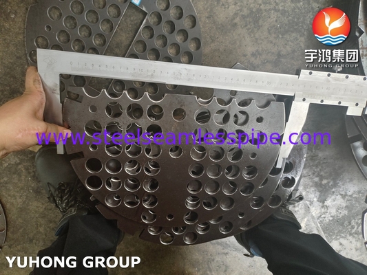 ASTM B171 C71500 Bakır Nikel 70/30 Kabuklı ve Kabuklu Isı Değiştiriciler için boru levhası