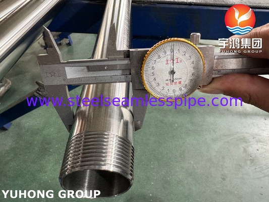 ASTM A270 Sanitar Tüp TP304 Paslanmaz Çelik Dikişsiz Tüp NPT Filter Sonu ile