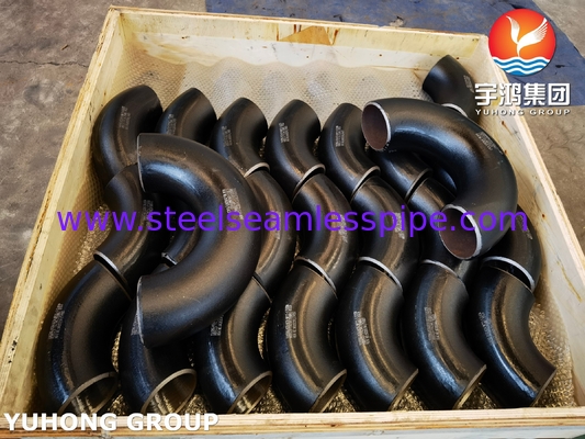 ASTM A234 WP22 CL1 / CL3 Alaşımlı Çelik Bağlama Buttweld 180° Dirseği Siyah Boyalı