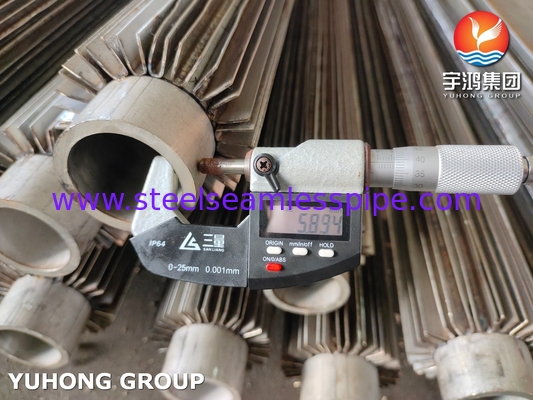 ASTM A106 A333 A179 A210, P5 P11 P22 P9, Uzunlamalı Fined Tube