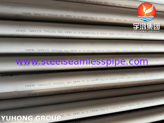 ASME SA213 TP316L Güç Santralleri için Paslanmaz Çelik Dikişsiz Tüpler