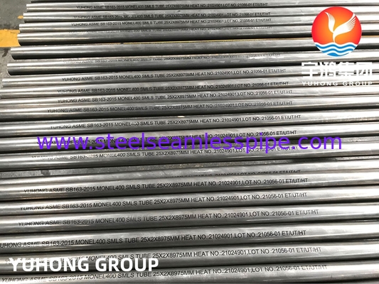 SB163 Monel 400 Nikel-Bakır Alaşımlı Tüp UNS N04400 Distillasiyon Kolonları