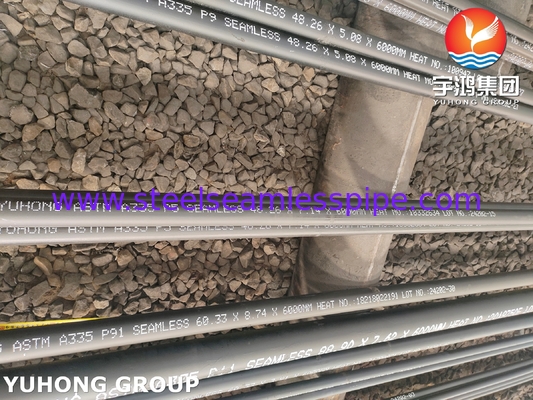 P22 Dikey Silindirli Isıtıcılar için ASME SA335 alaşımlı çelik dikişsiz boru