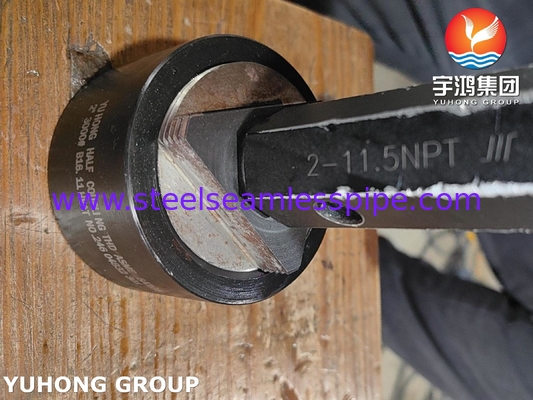 Paslanmaz Çelik Kalınlaştırılmış Bağlantı ASME SA105 B16.11 3000 NPT B16.11 Standartıyla Yarım Koplama