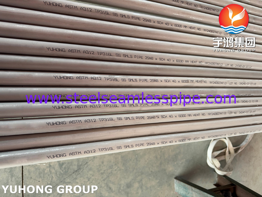 ASTM A269 TP316L paslanmaz çelik dikişsiz tüp soğuk çekilmiş turşulamalı kızartılmış tüp