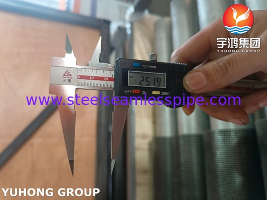 TP304H HFW Fin Tube Serrated Type ASTM A312 HRSG Isı Geri Kazanım Buhar Sistemi için