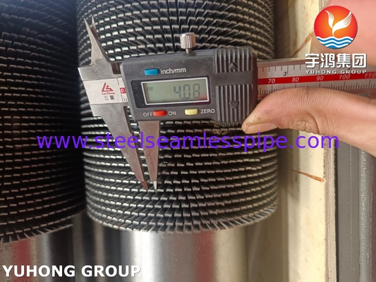 TP304H HFW Fin Tube Serrated Type ASTM A312 HRSG Isı Geri Kazanım Buhar Sistemi için