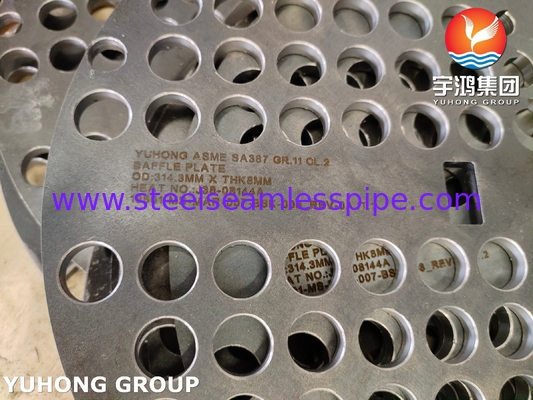 Sıcaklık Değiştiricisi Parçaları Basınç Gemisi BAFFLE PLATE SA387 GR.11 CL.2