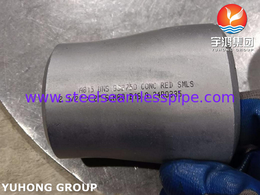 ASTM A815 UNS S32750 Süper Dupleks Çelik Fittings B16.9 BW Konsantrik Redüktör
