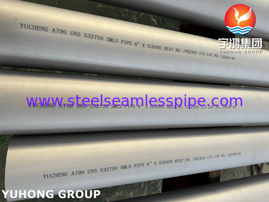 Süper Dupleks 2507 boru ASTM A790 UNS S32750 Süper Dupleks Paslanmaz Çelik Boru