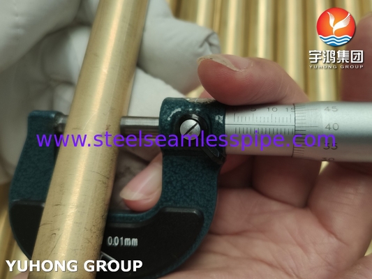 JIS H3300 C6872T / ASTM B111 C68700 Alüminyum Bakır Tüp Isı Değiştiricisi Tüp