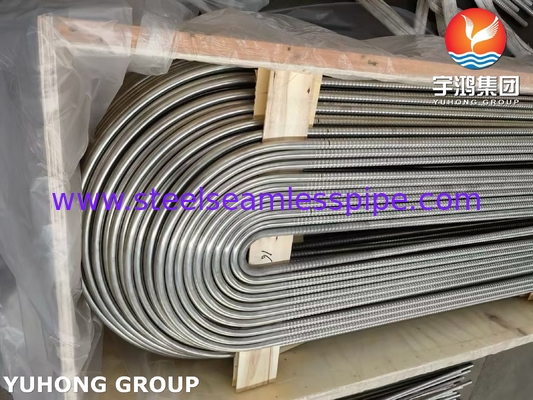 ASTM A213 TP304 304L paslanmaz çelik dalgalanmış boru U Bend Isı Değiştiricisi boru