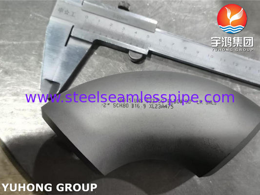 ASTM A815 S32750 Dupleks Paslanmaz Çelik Ayakkabı 90 Derece Uzun Yarıçap Buttwelded