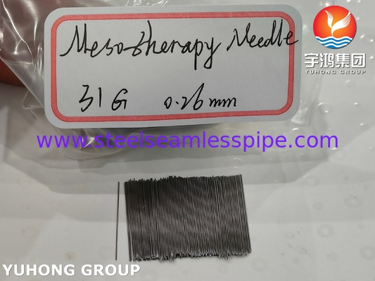 Mesoterapi İğnesi 31G Kozmetik Cerrahi için Üçlü Bevelled Steril İğne tüpü ISO9626