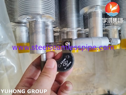 ASME SA249 TP316L Al1100 Fin Çubuğu ile Yüklü Fin Tüp