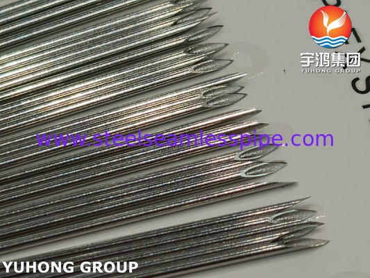 ISO9626, Tıbbi Enjeksiyon Paslanmaz Çelik İğne Tüpü, 0.8 * 44MM 21G, Bevelled Tip