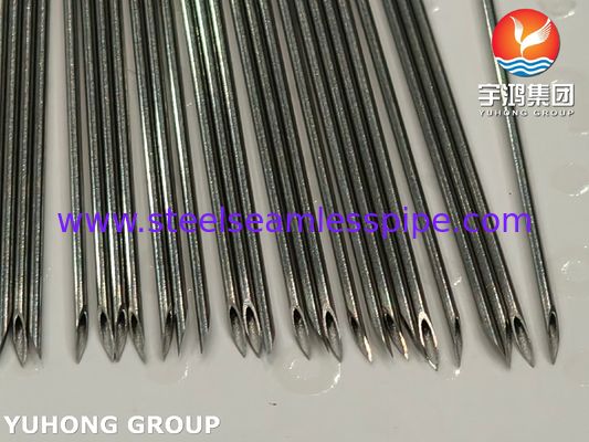 ISO7864 SUS304 Tıbbi Enjeksiyon Paslanmaz Çelik İğne Tüpü, 21G 44MM, Eğimli Uç