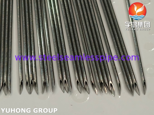 ISO9626, Tıbbi Enjeksiyon Paslanmaz Çelik İğne Tüpü, 0.8 * 44MM 21G, Bevelled Tip