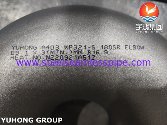 180° SR Dirsek Paslanmaz Çelik Fittings ASTM A403 B16.9 Boru sistemleri için