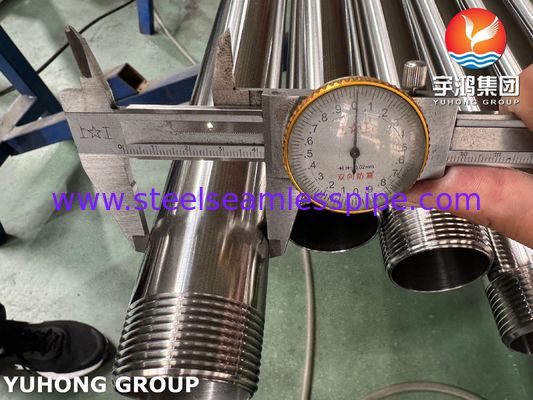 ASTM A270 TP304 Dış iplik ucu ile sanitar paslanmaz çelik tüpü