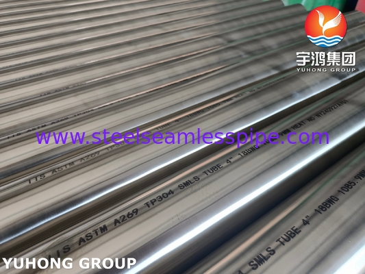 ASTM A269 TP304L Paslanmaz Çelik Dikişsiz Tüp Parlak Annealed, Isı Değiştiricisi, Kazan Uygulaması