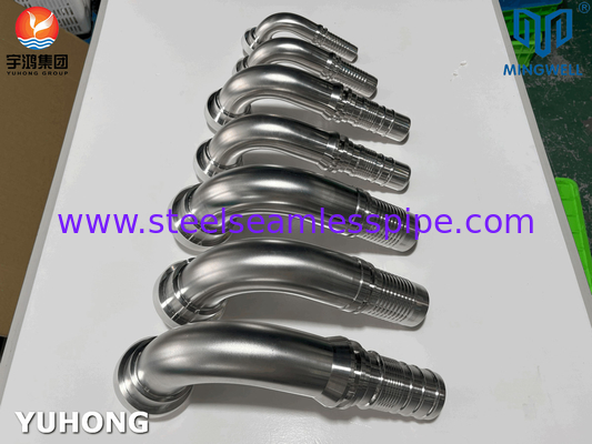 Paslanmaz çelik hortum montajı 90° SAE Flange SS316L Hortum tüp bağlantısı uygulaması için
