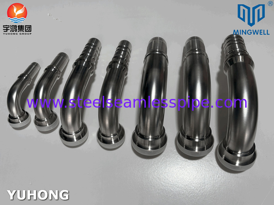 Paslanmaz çelik hortum montajı 90° SAE Flange SS316L Hortum tüp bağlantısı uygulaması için