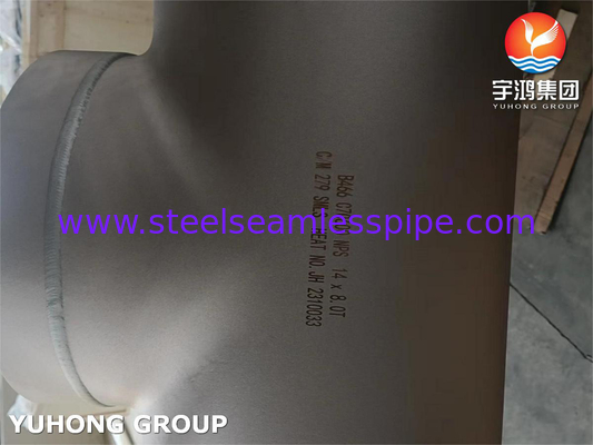 ASTM B466 C70600 Bakır Nikel Alaşımlı Boru Montajı, Buttweld CuNi 90/10 Equal Tee