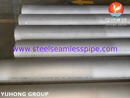 ASTM A790 UNS S31803 dikişsiz çift katmanlı çelik boru turşulanmış, kızartılmış
