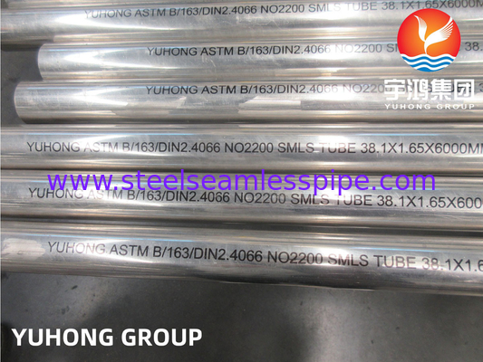 ASTM SB163 UMS N02200 Elektrik Santrallerinde Soğutma Sistemleri için Tüp