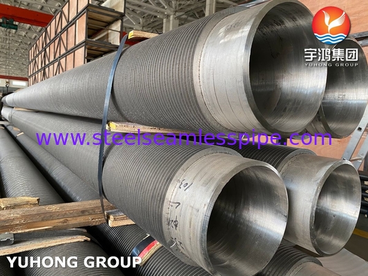ASTM A312 TP347H Egzoz gazı kazanları için yüksek frekanslı spiral kaynak kanatlı boru