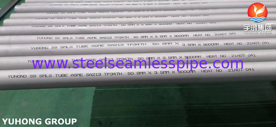 ASME SA213 TP347H Paslanmaz Çelik Süper Isıtma ve Hava Isıtma için Dikişsiz Tüp