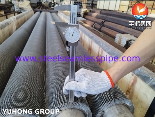 HFW Serrated Fin Tube ASTM A312 TP304H Paslanmaz Çelik SS304 Konveksiyon Bobini ile